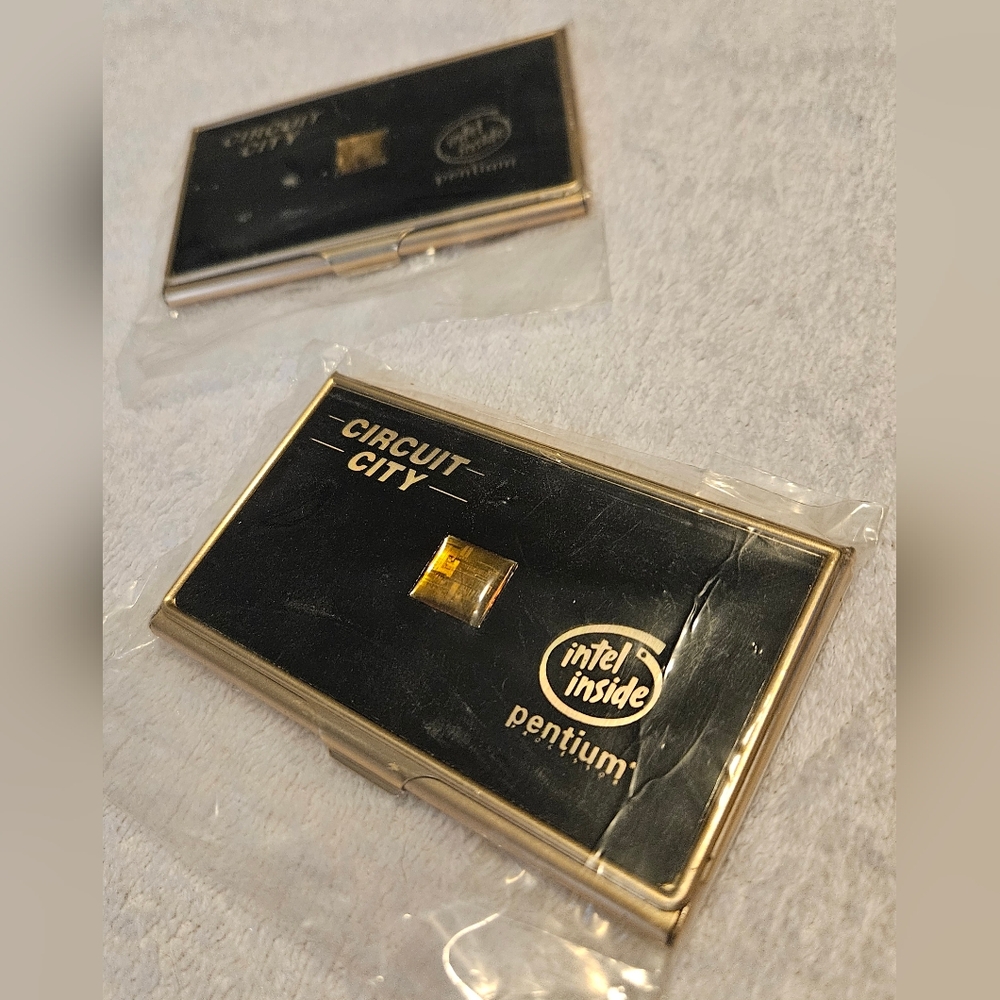 Vintage Circuit City/Intel Buiness Card Holder NEW
